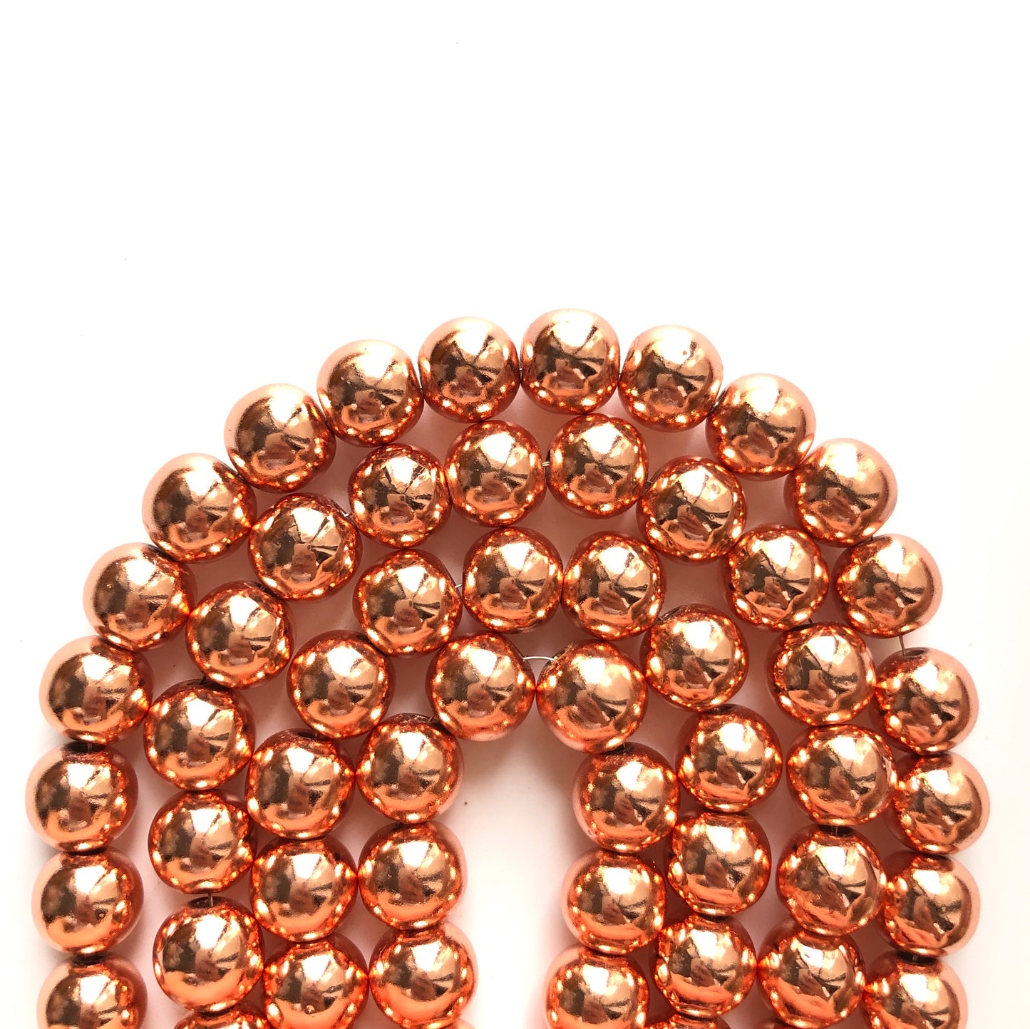 2 Strands/lot 8, 10mm Rose Gold Hematite Round Beads Stone Beads 8mm Stone Beads Hematite Beads Charms Beads Beyond