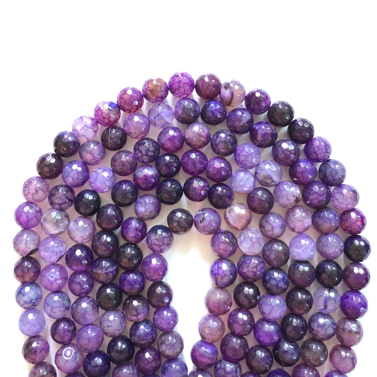2 Strands/lot 12mm Purple Faceted Dragon Agate Stone Beads Stone Beads 12mm Stone Beads Faceted Agate Beads Charms Beads Beyond