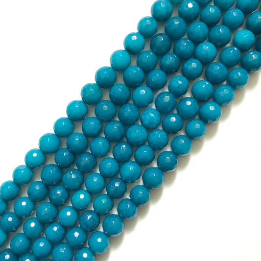 2 Strands/lot 10mm Turquoise Faceted Jade Stone Beads Stone Beads Faceted Jade Beads Charms Beads Beyond