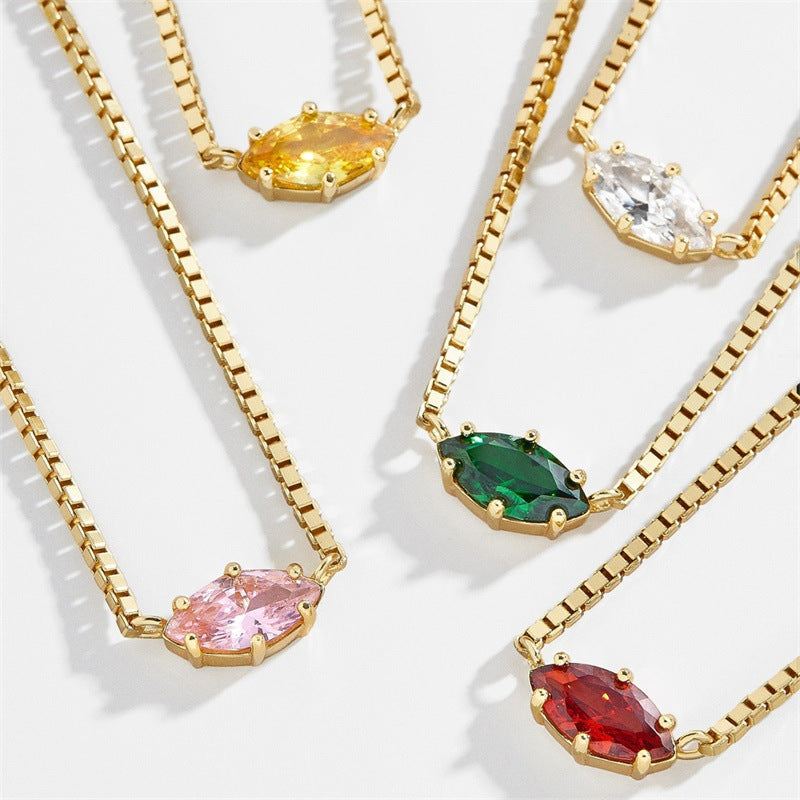 12pcs/lot Gold Plated Birthstone Necklaces Necklaces Charms Beads Beyond