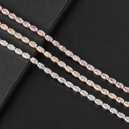 5pcs/lot 16inch Fashion Egg CZ Tennis Chain Necklaces Chain Necklaces Charms Beads Beyond