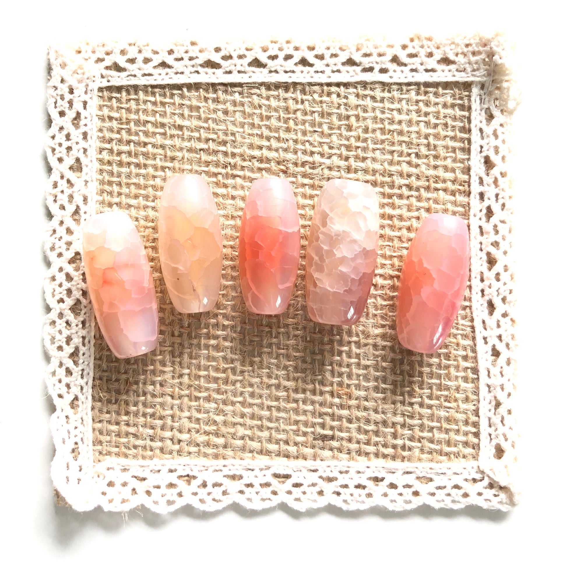 5pcs/lot 30*13mm Light Pink Dragon Agate Barrel Spacers Agate Spacers Focal Beads Charms Beads Beyond