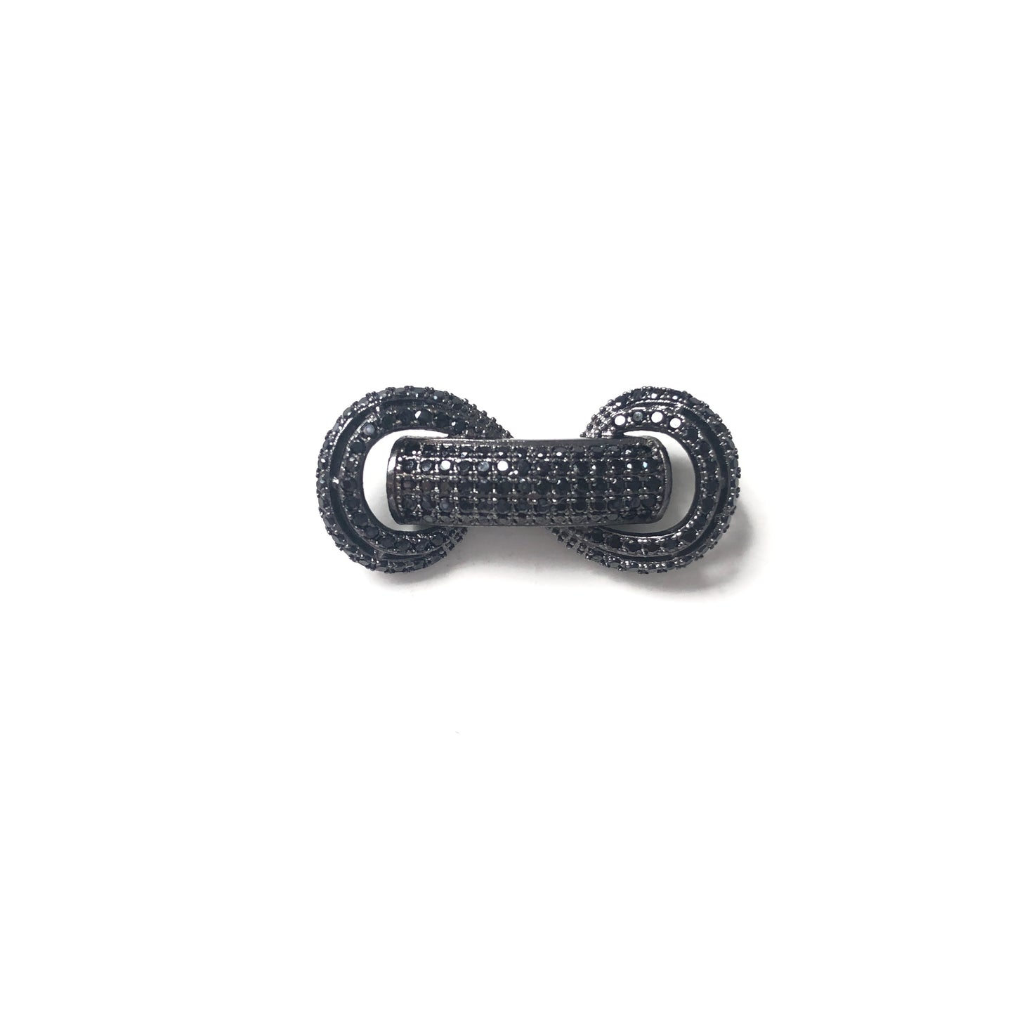 5-10pcs/lot 31*14.5*8mm CZ Paved Tube Bar Spacers Black on Black CZ Paved Spacers New Spacers Arrivals Tube Bar Centerpieces Charms Beads Beyond