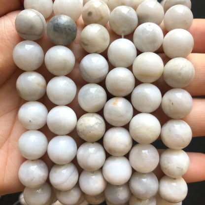 2 Strands/lot 10mm Round White Crazy Agate Stone Beads Stone Beads Other Stone Beads Charms Beads Beyond