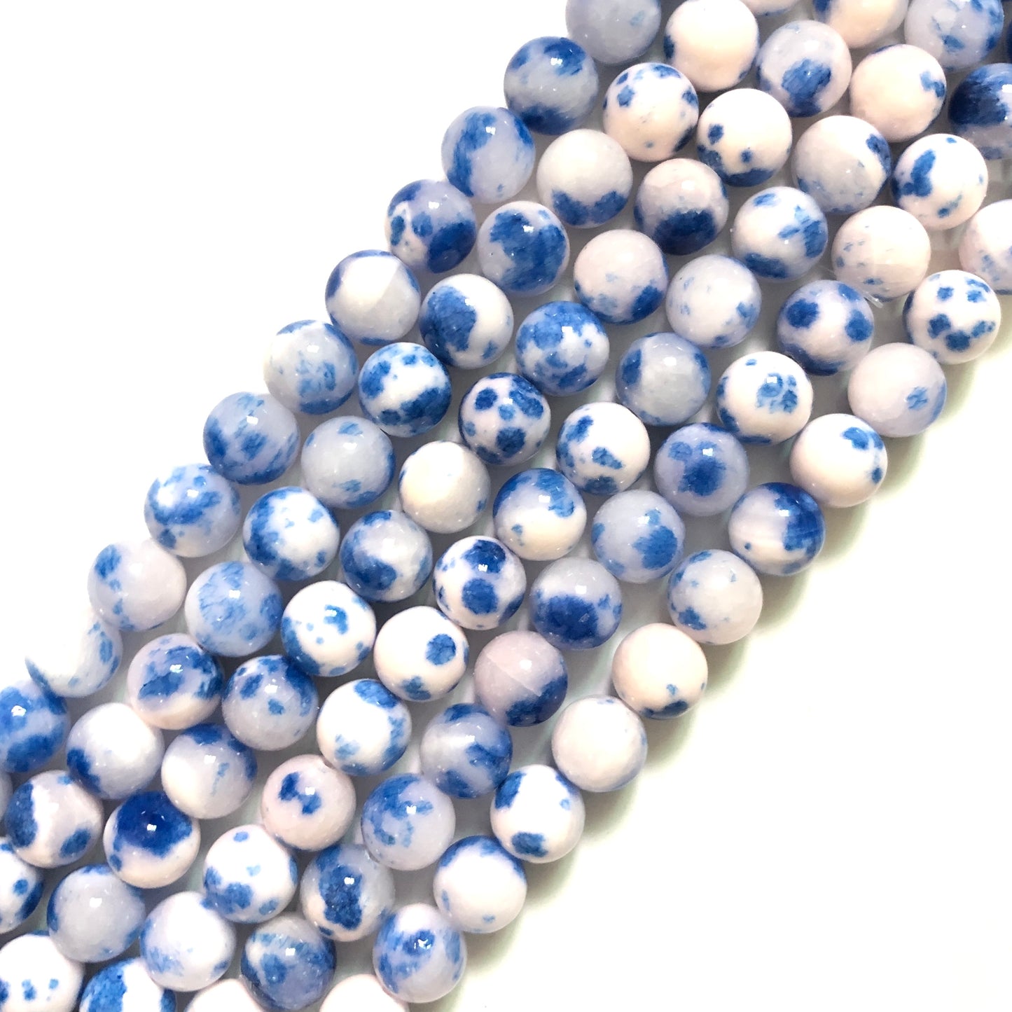 2 Strands/lot 8mm, 10mm, 12mm Blue White Persian Jade Round Stone Beads Stone Beads 12mm Stone Beads 8mm Stone Beads New Beads Arrivals Persian Jade Beads Round Jade Beads Charms Beads Beyond