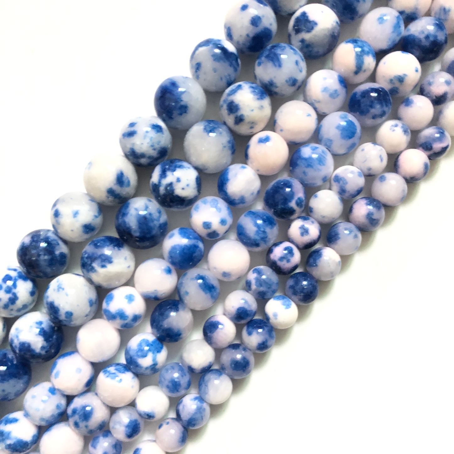 2 Strands/lot 8mm, 10mm, 12mm Blue White Persian Jade Round Stone Beads Stone Beads 12mm Stone Beads 8mm Stone Beads New Beads Arrivals Persian Jade Beads Round Jade Beads Charms Beads Beyond