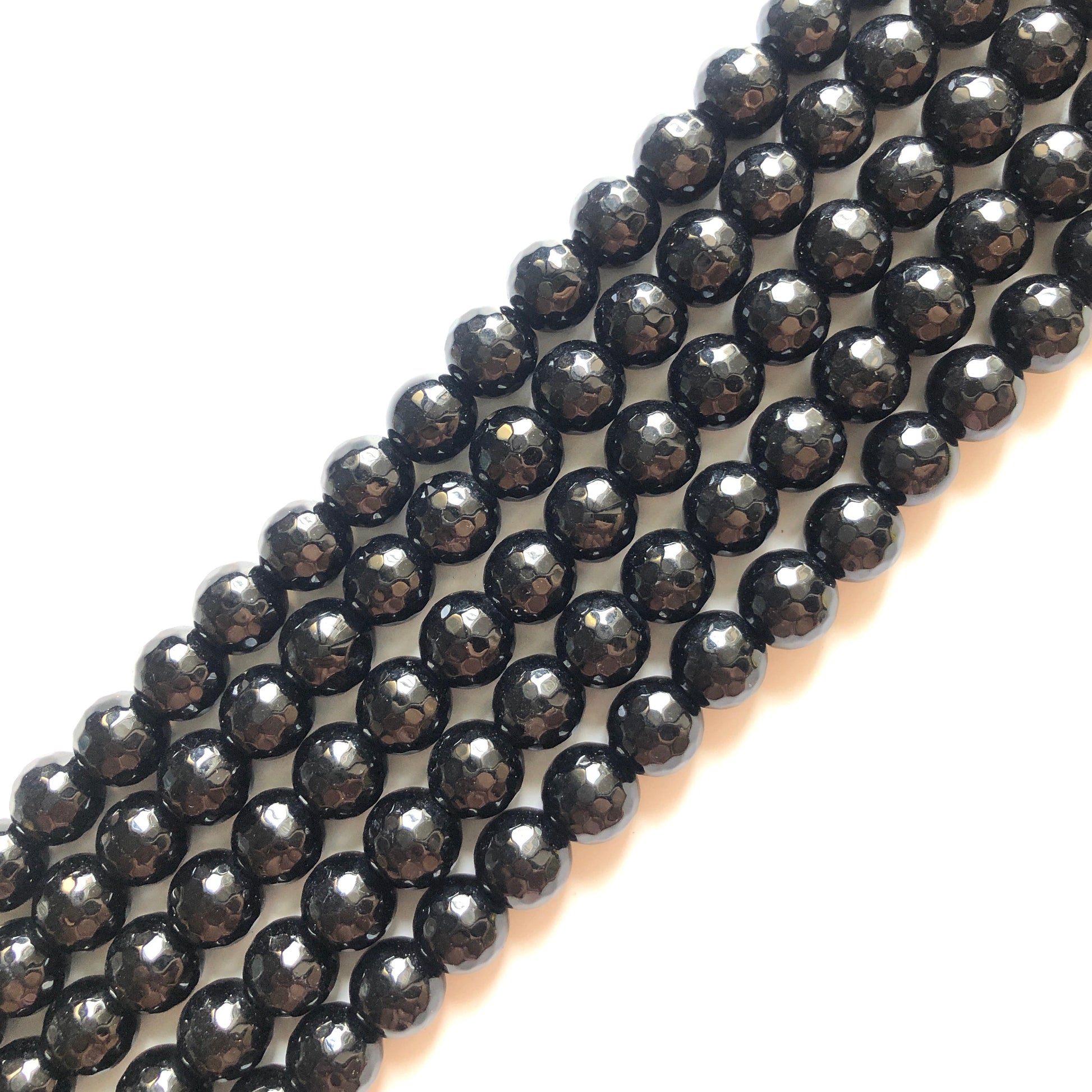 2 Strands/lot 10mm Black Faceted Jade Stone Beads Stone Beads Faceted Jade Beads Charms Beads Beyond