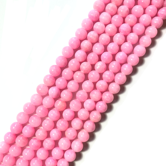 2 Strands/lot 8mm, 10mm Pink Jade Round Stone Beads Stone Beads 8mm Stone Beads Breast Cancer Awareness Round Jade Beads Charms Beads Beyond