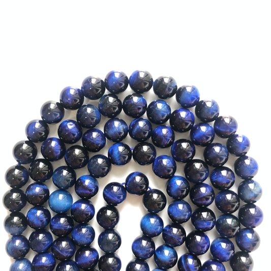 8mm, 10mm Blue Tiger Eye Round Stone Beads Stone Beads 8mm Stone Beads Tiger Eye Beads Charms Beads Beyond
