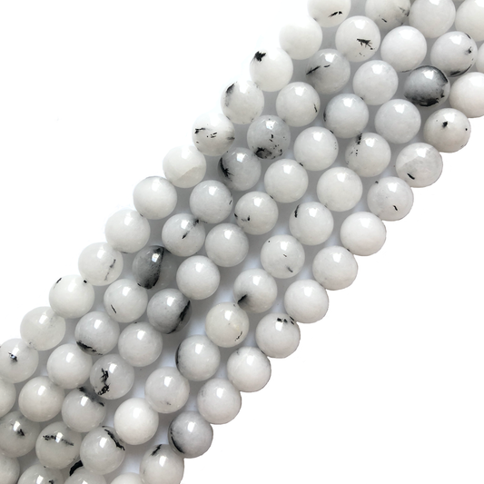 2 Strands/lot 10mm White Opal Round Stone Beads Stone Beads Other Stone Beads Charms Beads Beyond