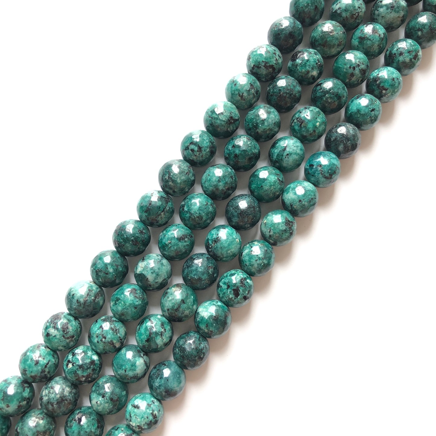 2 Strands/lot 10mm Dark Green Kiwi Jasper Faceted Stone Beads Stone Beads Jasper Beads Charms Beads Beyond