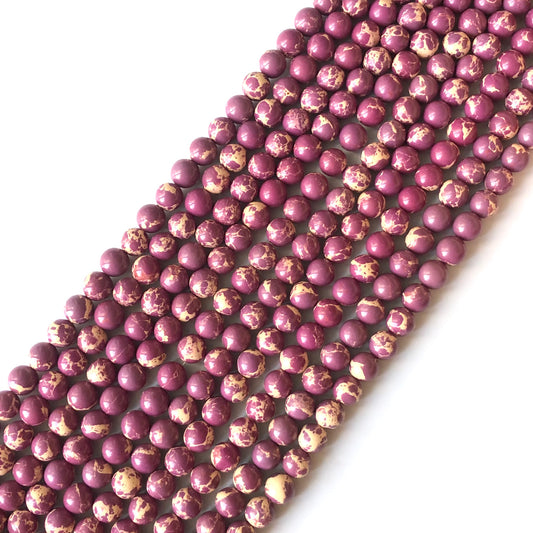 2 strands/lot 8mm, 10mm Purple Impression Jasper Round Stone Beads Stone Beads 8mm Stone Beads Jasper Beads Charms Beads Beyond