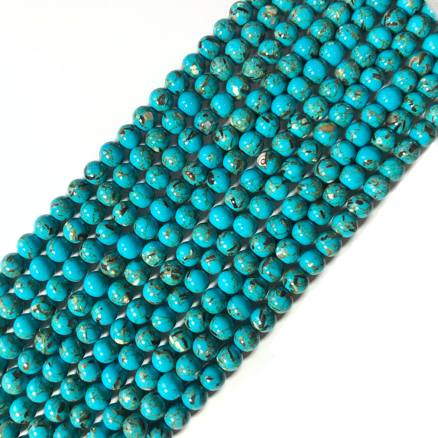 2 Strands/lot 8mm, 10mm Blue Shell Turquoise Round Stone Beads Stone Beads 8mm Stone Beads Turquoise Beads Charms Beads Beyond