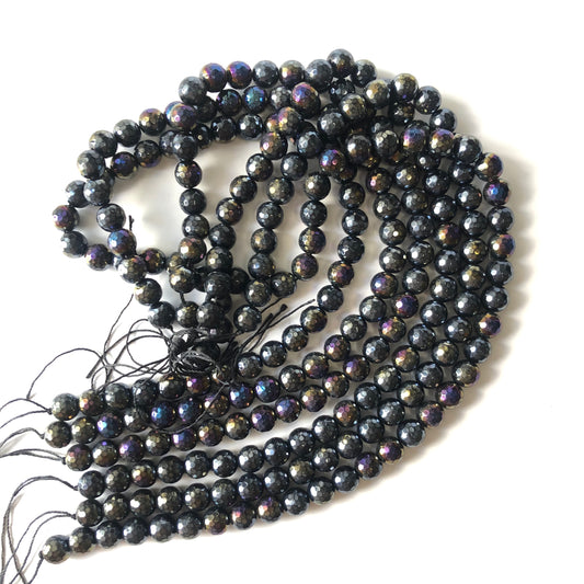2 Strands/lot 10mm Black Electroplated Faceted Jade Stone Beads Electroplated Beads Electroplated Faceted Jade Beads Charms Beads Beyond