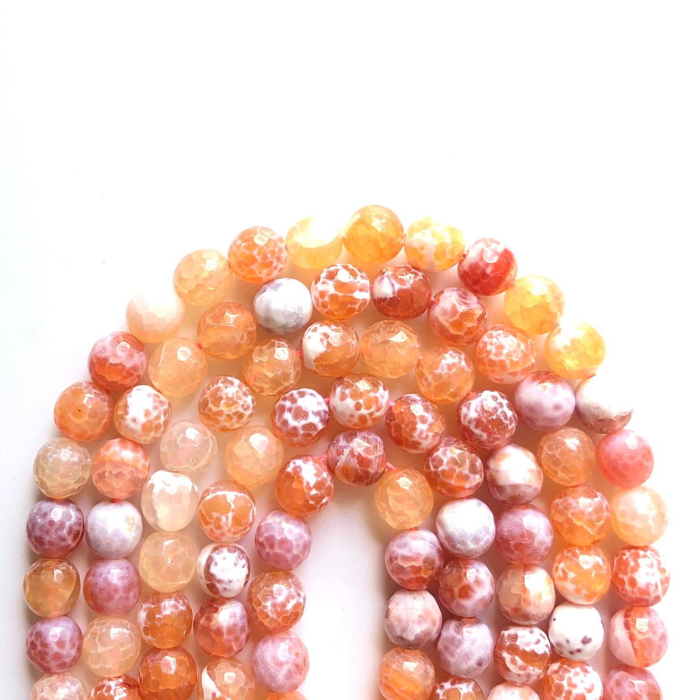 2 Strands/lot 10mm Yellow Faceted Fire Agate Stone Beads Stone Beads Faceted Agate Beads Charms Beads Beyond