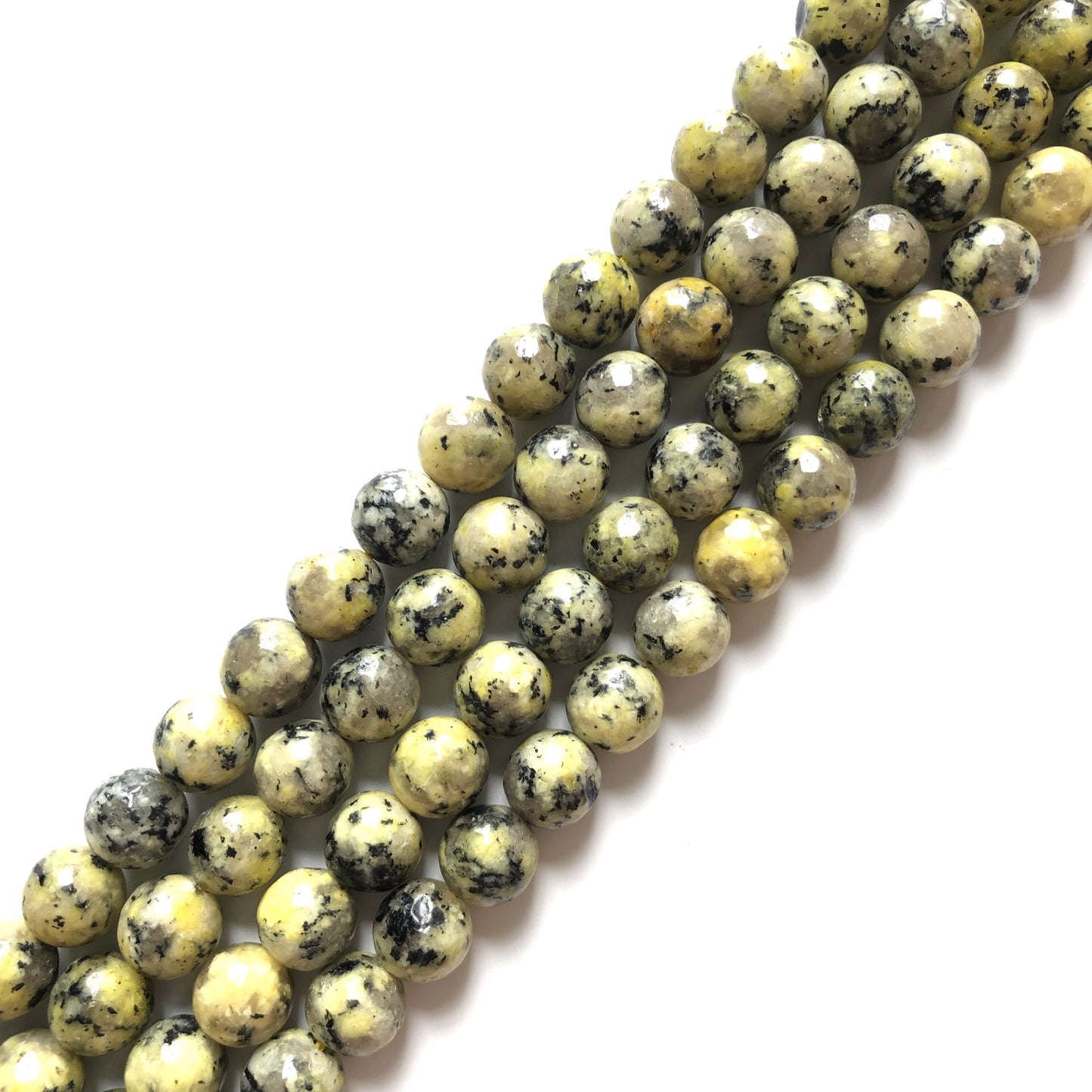 2 Strands/lot 10mm Yellow Kiwi Jasper Faceted Stone Beads Stone Beads Jasper Beads Charms Beads Beyond