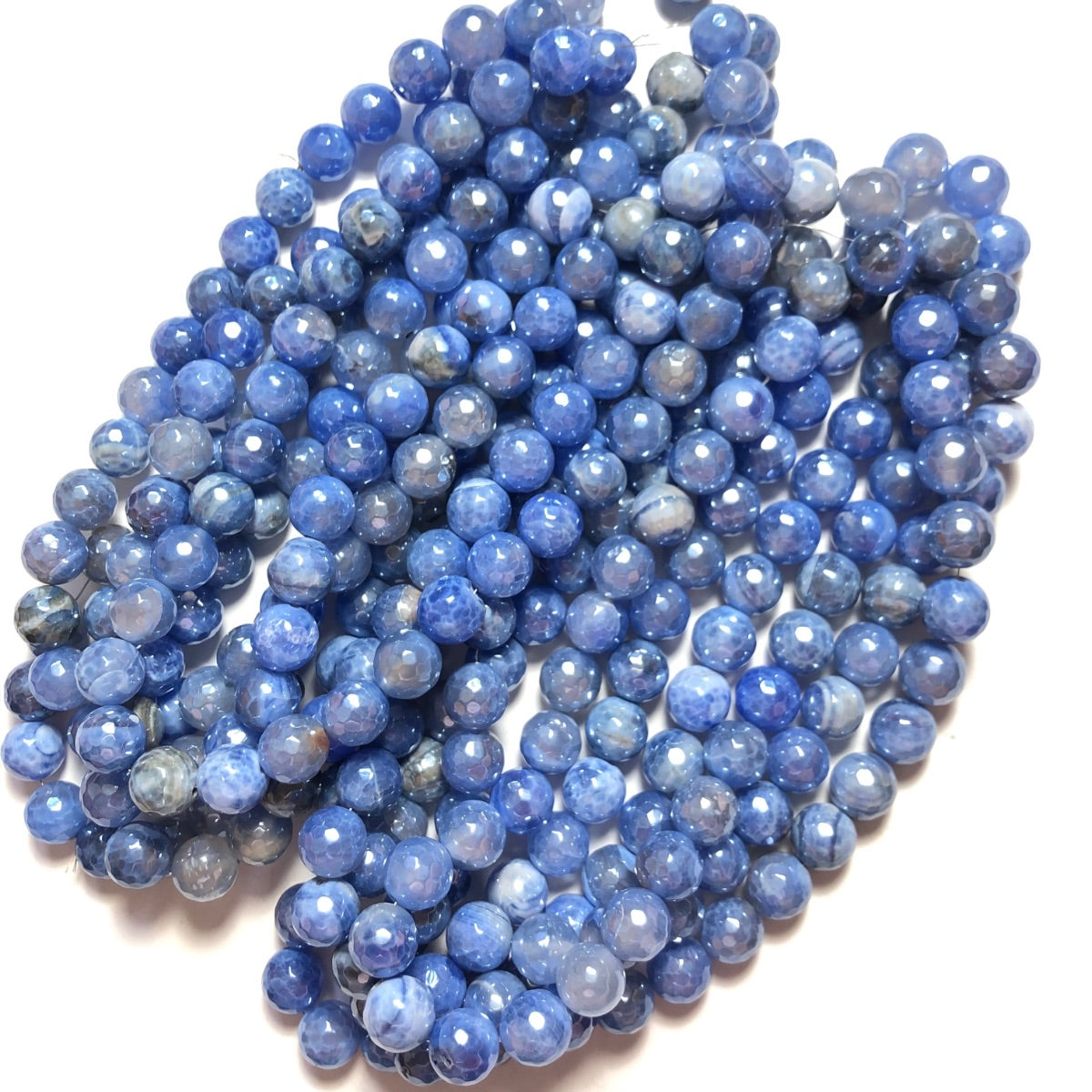 2 Strands/lot 12mm Electroplated Light Blue Fire Agate Faceted Stone Beads Electroplated Beads 12mm Stone Beads Electroplated Faceted Agate Beads New Beads Arrivals Charms Beads Beyond