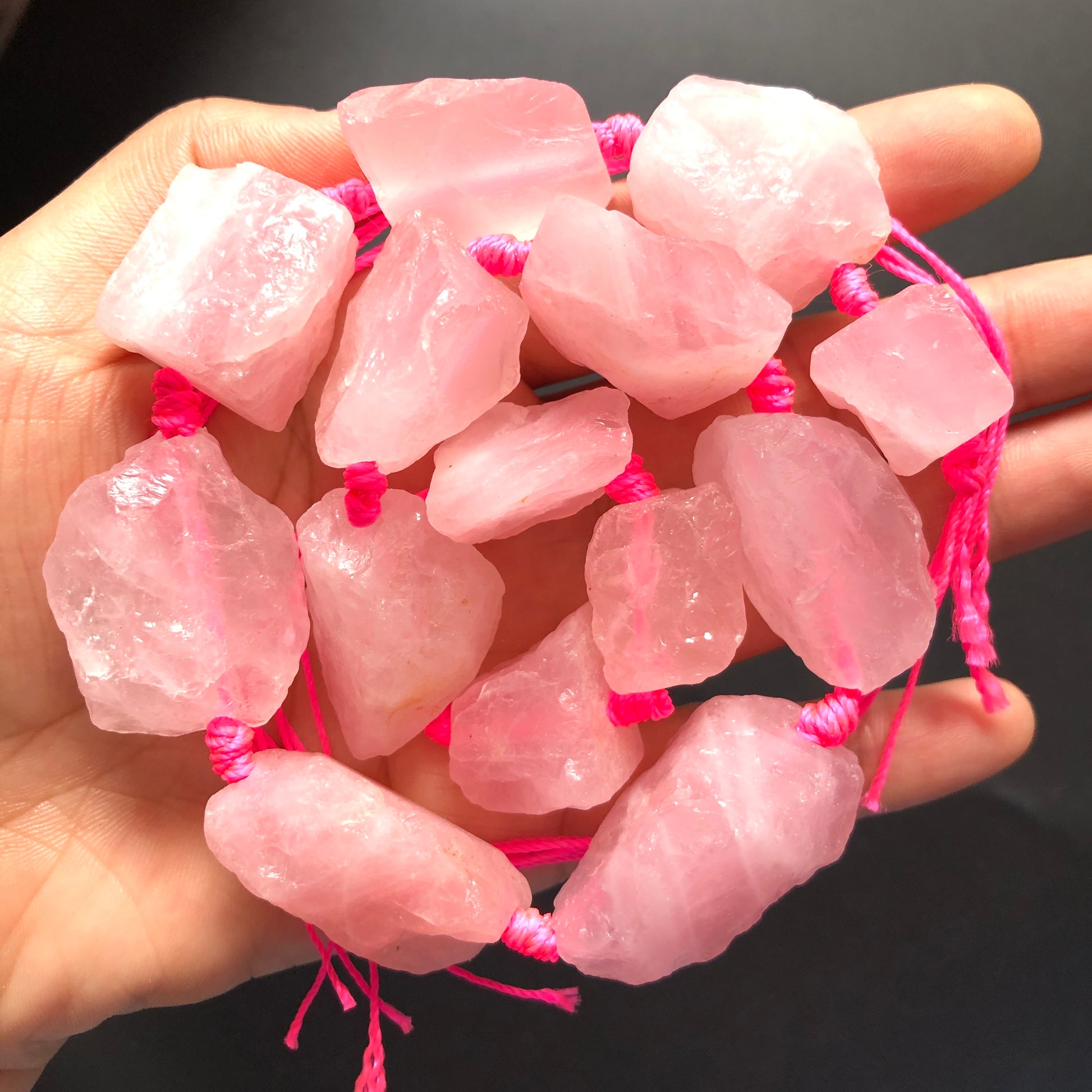 25-35mm Natural Raw Pink Quartz Stones Stone Beads Raw Stones Charms Beads Beyond