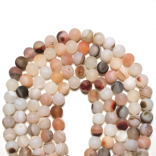 2 Strands/lot 10mm White Black Orange Multicolor Botswana Agate Matte Stone Round Beads Stone Beads New Beads Arrivals Round Agate Beads Charms Beads Beyond