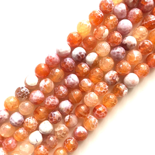 2 Strands/lot 10mm Yellow Faceted Fire Agate Stone Beads Stone Beads Faceted Agate Beads Charms Beads Beyond