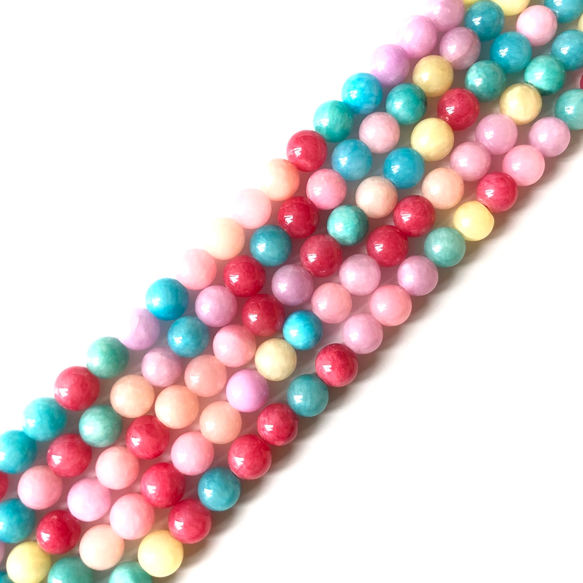 2 Strands/lot 8mm, 10mm Natural Multicolor Jade Round Stone Beads Stone Beads 8mm Stone Beads Other Stone Beads Charms Beads Beyond
